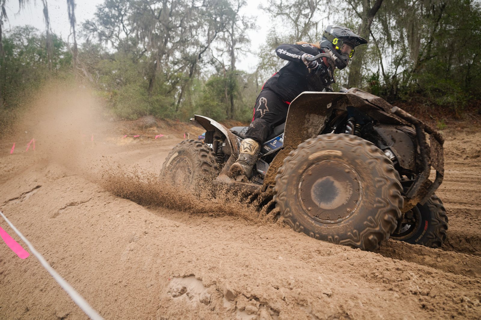 Haedyn Mickelson roosting sand at GNCC
